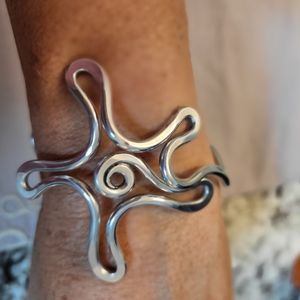 Silver cuff bracelet